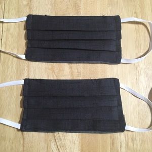 Black gray fabric face mask liner nose wire